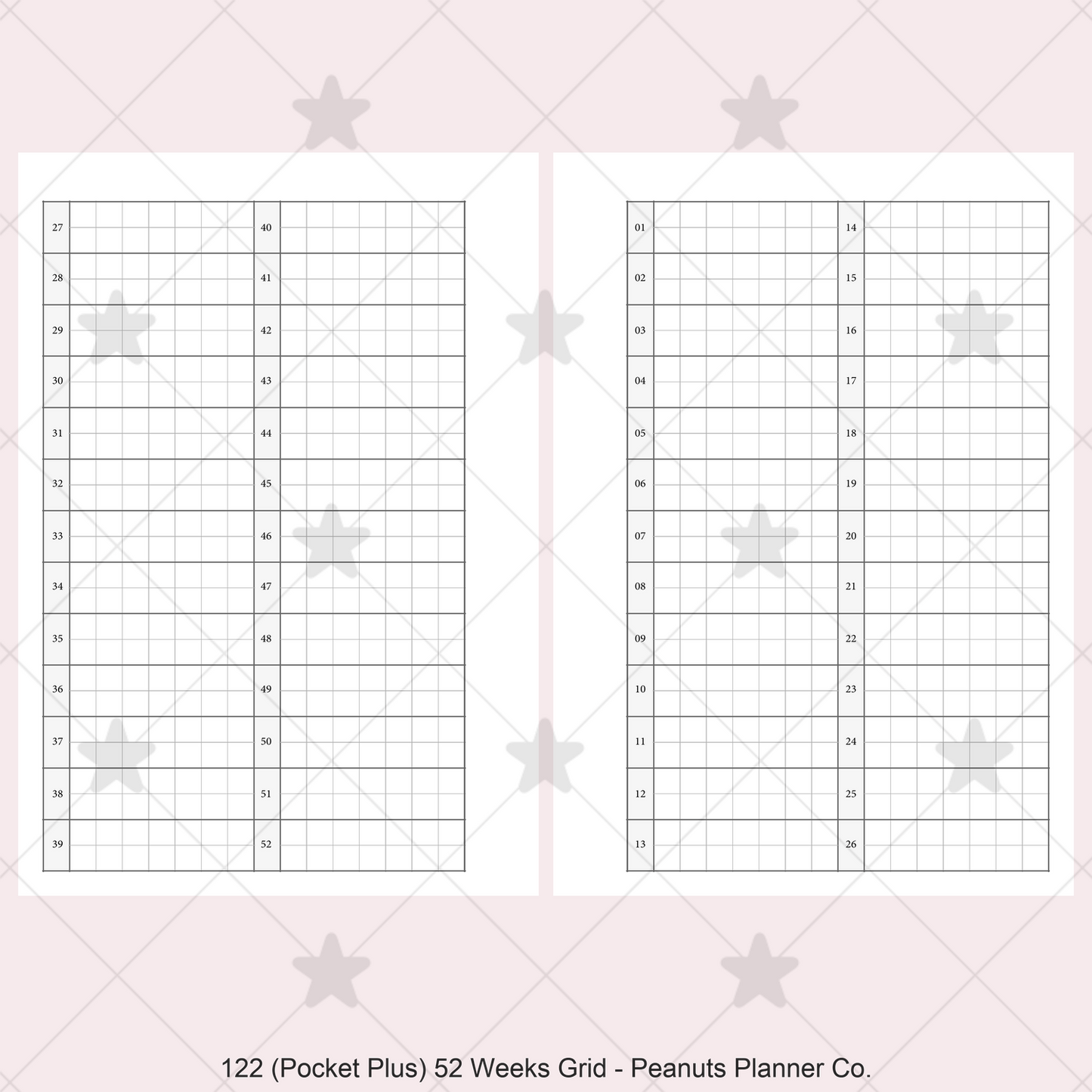 122: 52 Weeks Grid