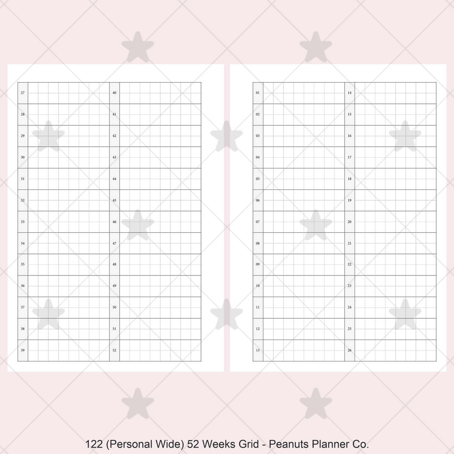 122: 52 Weeks Grid
