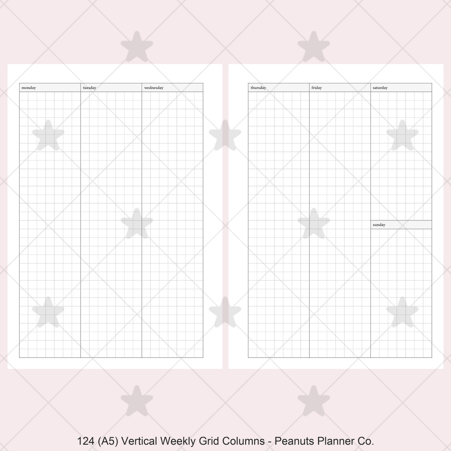 124: Vertical Weekly Grid Columns Wo2P