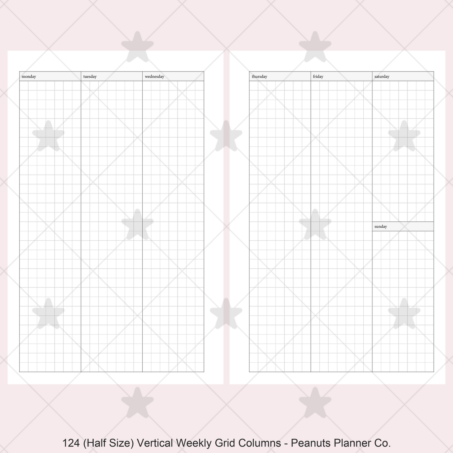 124: Vertical Weekly Grid Columns Wo2P