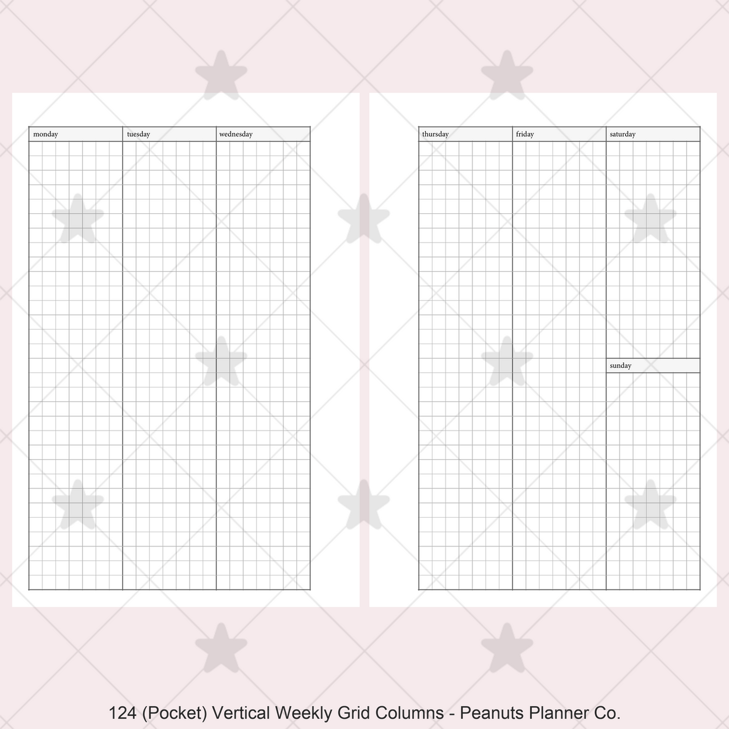 124: Vertical Weekly Grid Columns Wo2P