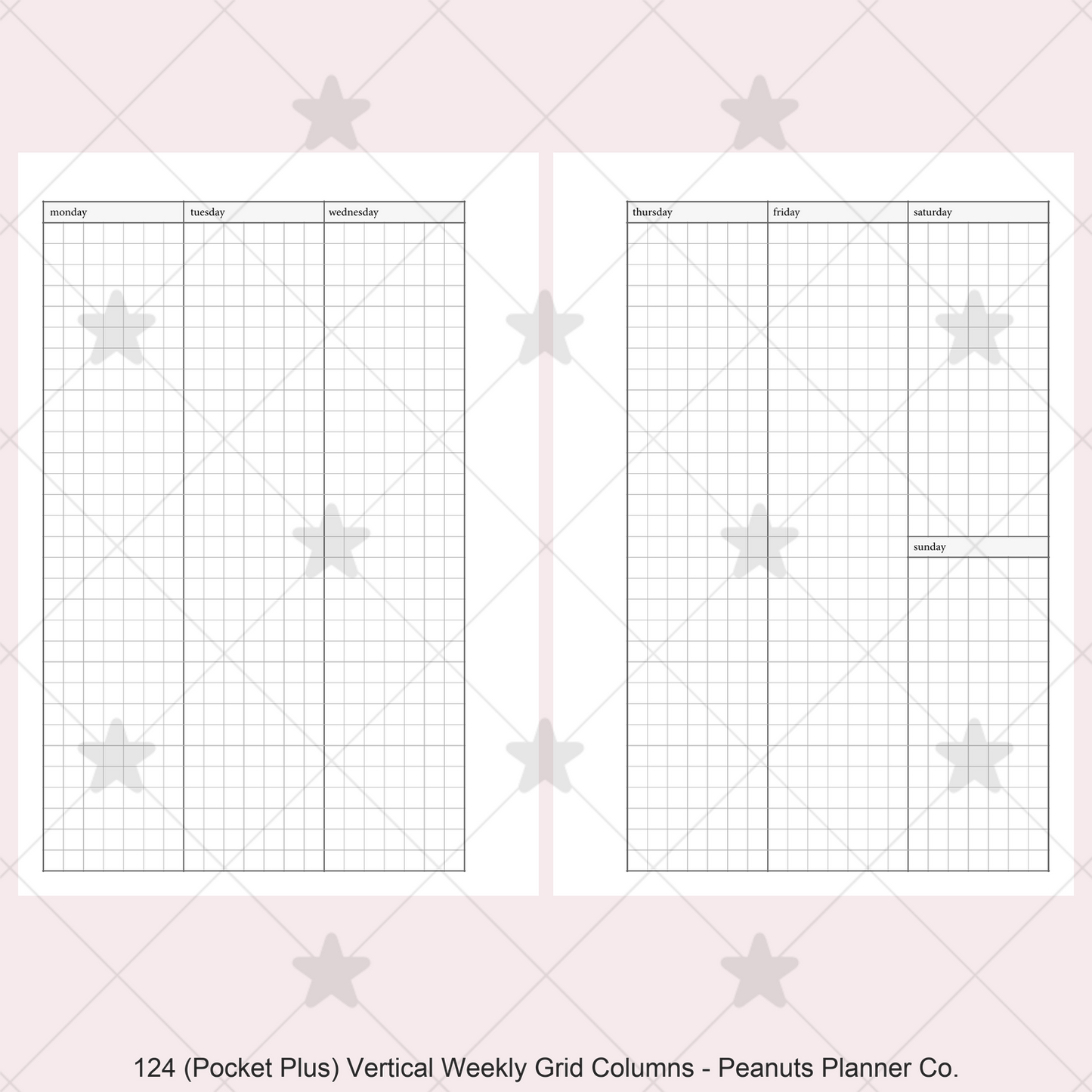 124: Vertical Weekly Grid Columns Wo2P