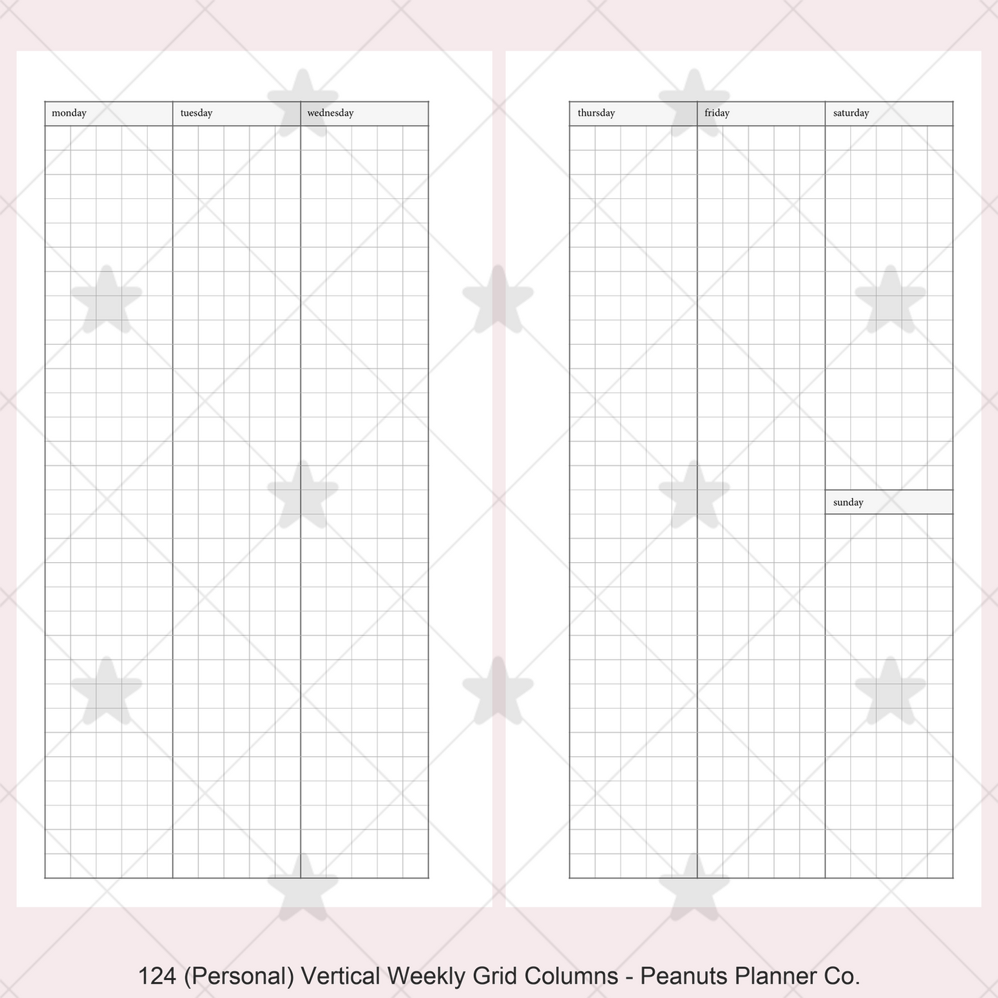 124: Vertical Weekly Grid Columns Wo2P