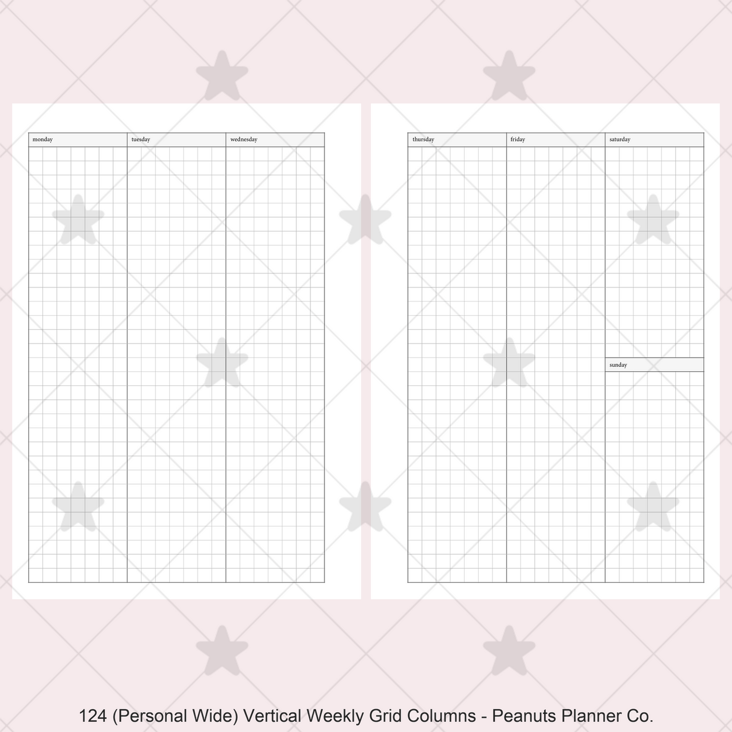 124: Vertical Weekly Grid Columns Wo2P