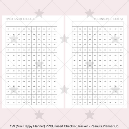 129: PPCO Insert Checklist / Tracker