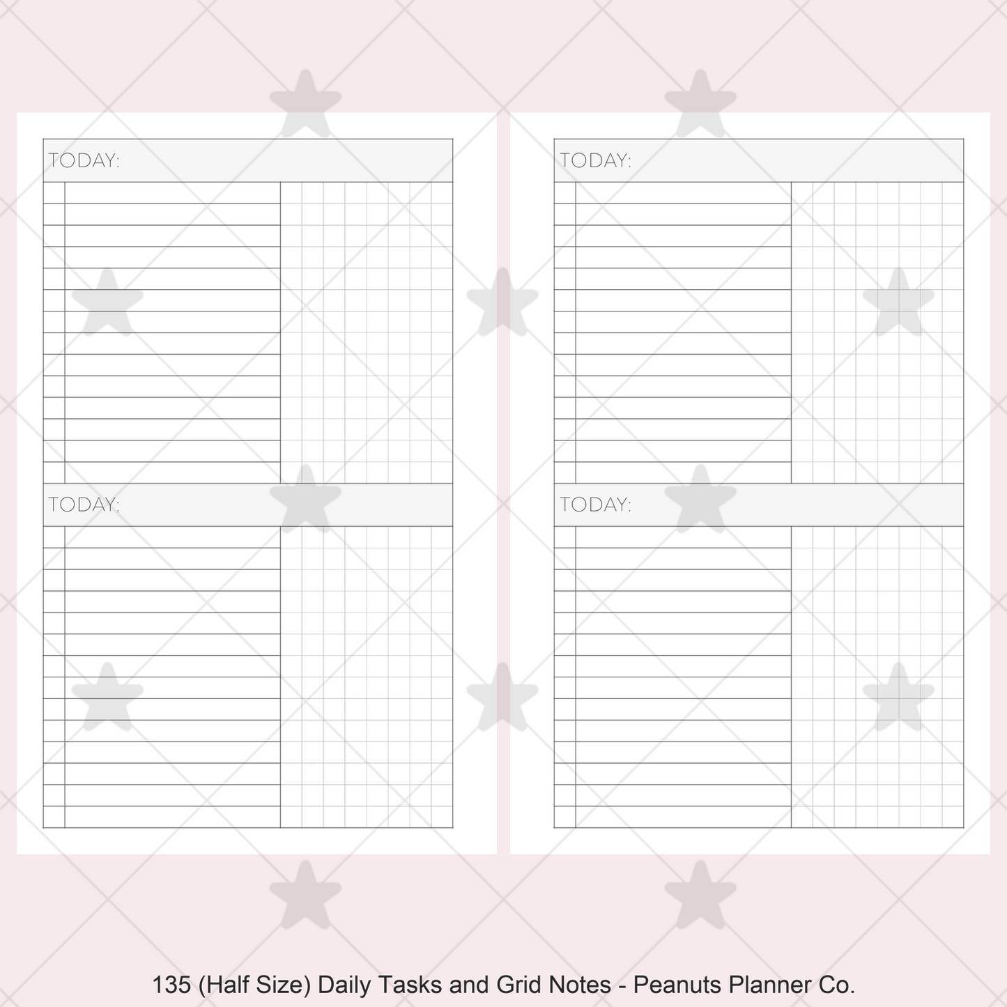 135: Daily Tasks & Grid Notes 2Do1P