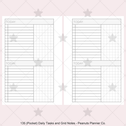 135: Daily Tasks & Grid Notes 2Do1P