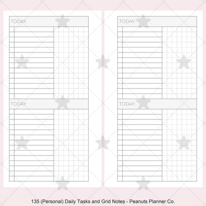 135: Daily Tasks & Grid Notes 2Do1P