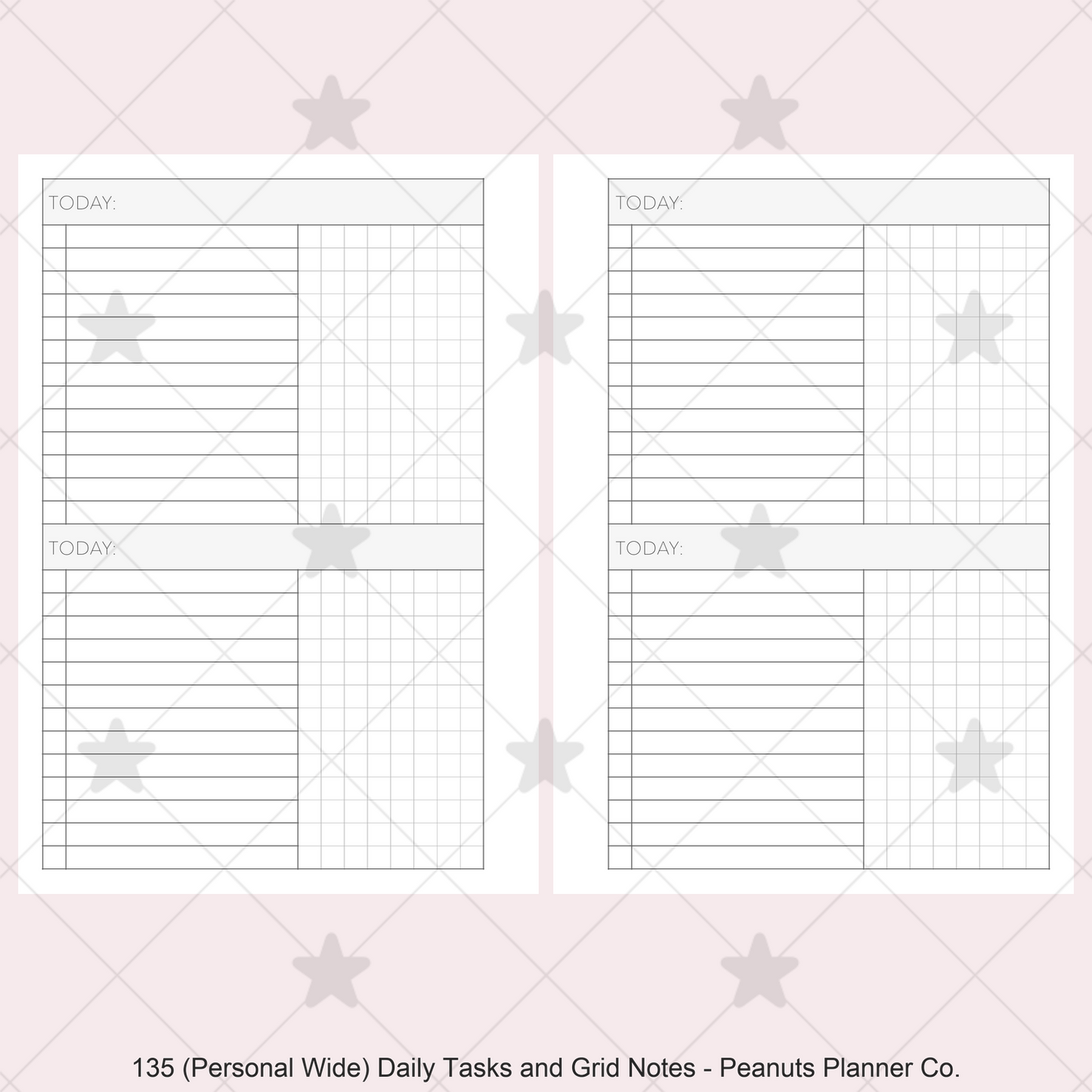 135: Daily Tasks & Grid Notes 2Do1P