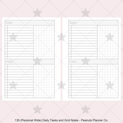 135: Daily Tasks & Grid Notes 2Do1P