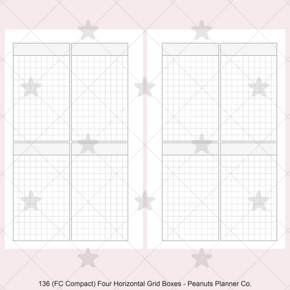 136: Four Vertical Grid Boxes