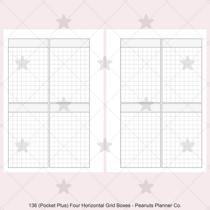 136: Four Vertical Grid Boxes