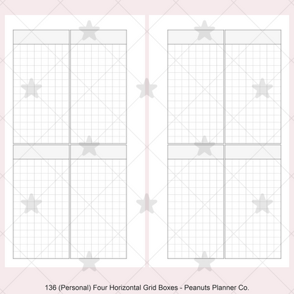 136: Four Vertical Grid Boxes