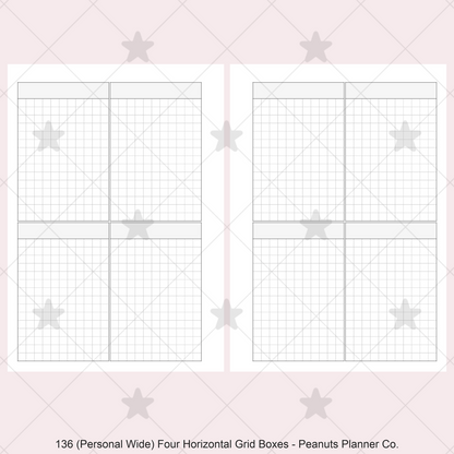136: Four Vertical Grid Boxes