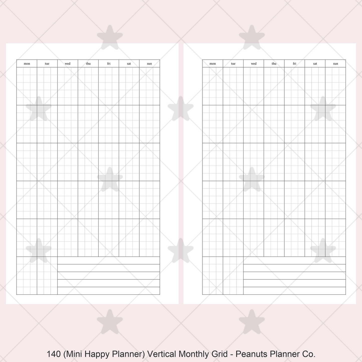 140: Vertical Monthly Mo1P Grid