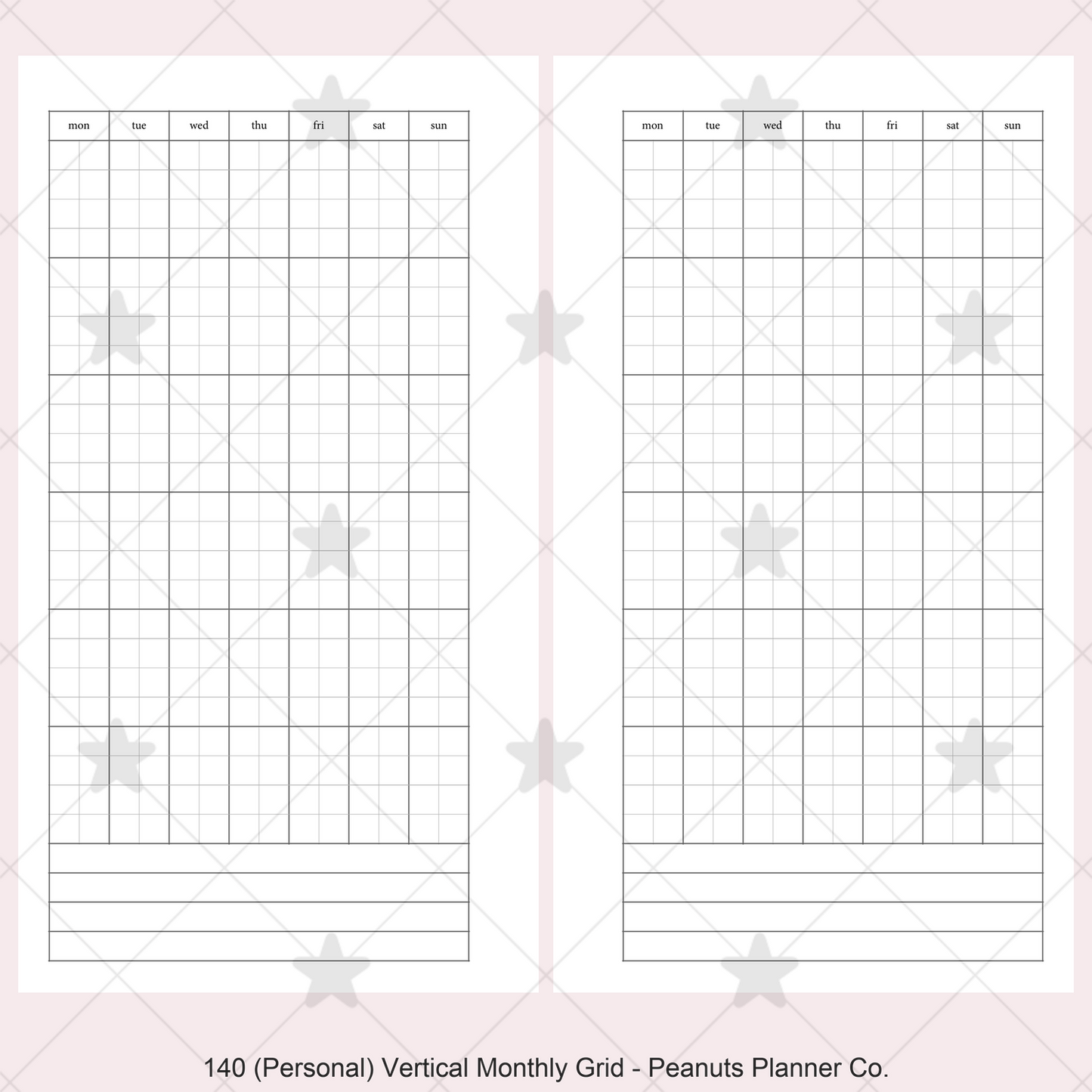 140: Vertical Monthly Mo1P Grid