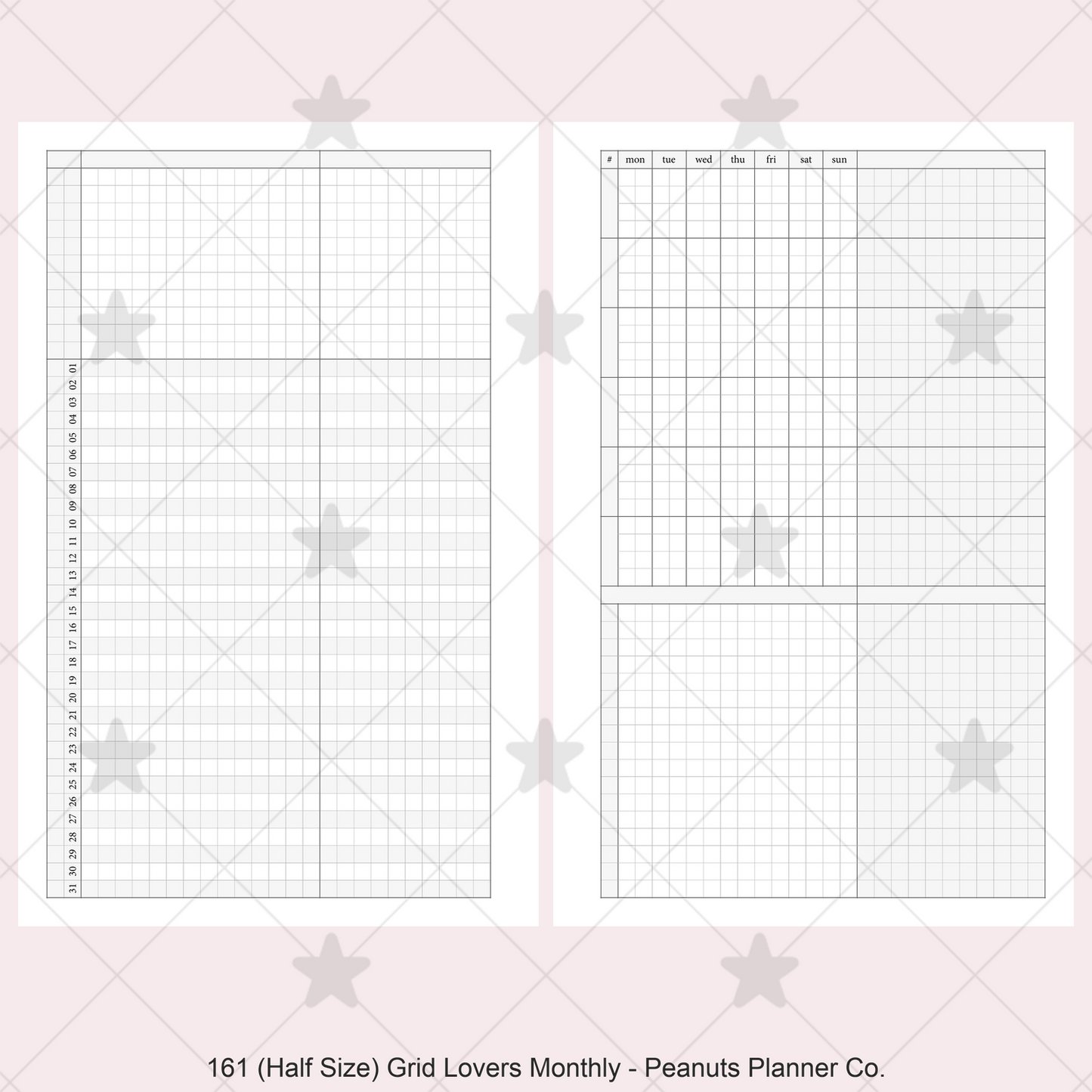 161: Grid Lovers Monthly w/ Daily Habit Tracker Mo2P