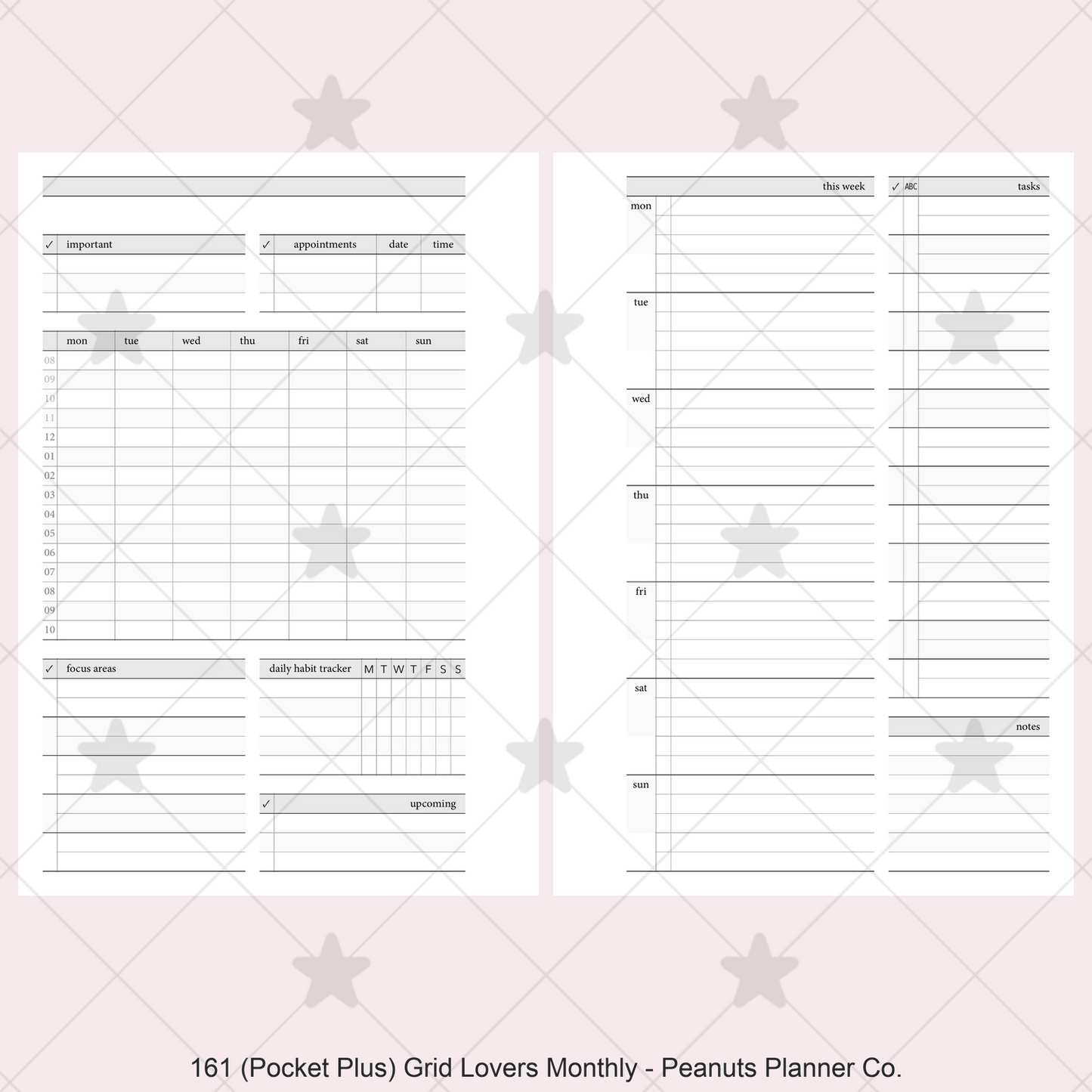 161: Grid Lovers Monthly w/ Daily Habit Tracker Mo2P
