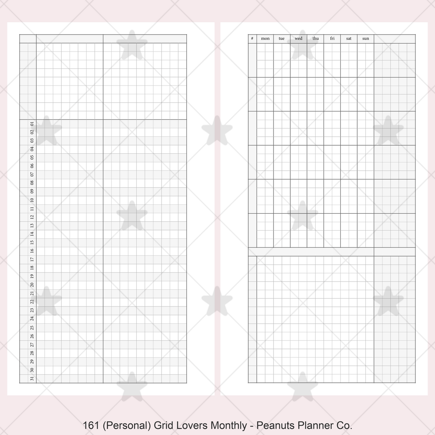 161: Grid Lovers Monthly w/ Daily Habit Tracker Mo2P