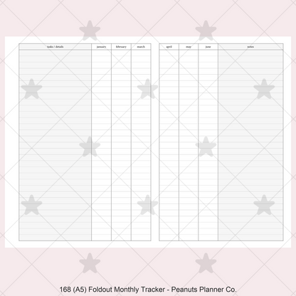 168: Foldout Monthly Tracker Habit Log