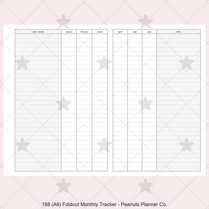 168: Foldout Monthly Tracker Habit Log