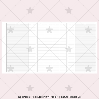 168: Foldout Monthly Tracker Habit Log