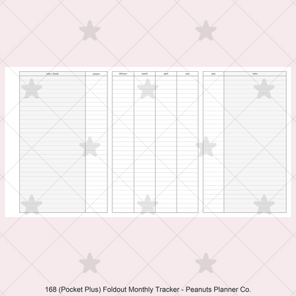 168: Foldout Monthly Tracker Habit Log