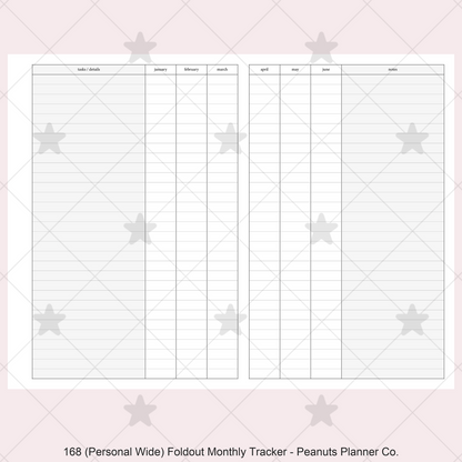 168: Foldout Monthly Tracker Habit Log