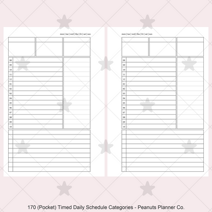 170: Timed Daily Schedule w/ Categories & Tasks Do1P