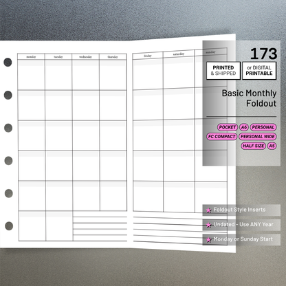 173: Basic Monthly Foldout Mo1P Mo2P