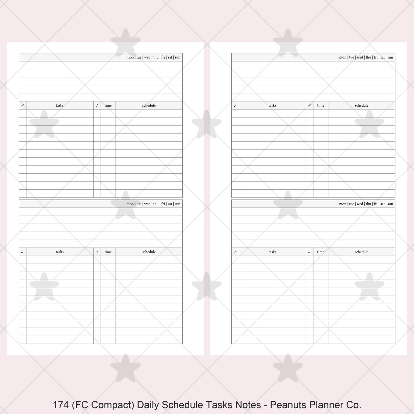 174: Daily w/ Schedule, Tasks, & Notes 2Do1P