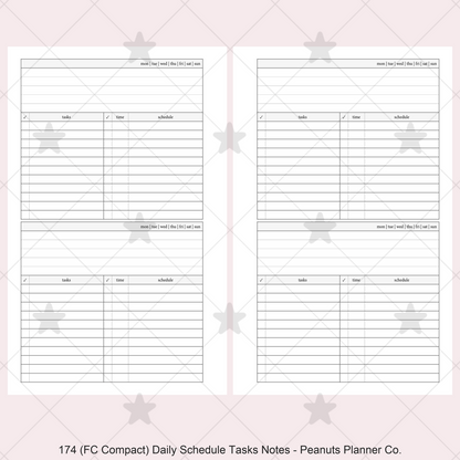 174: Daily w/ Schedule, Tasks, & Notes 2Do1P