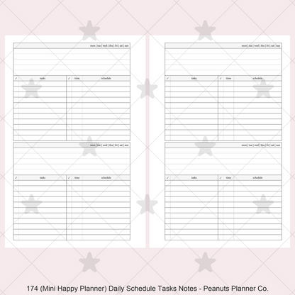 174: Daily w/ Schedule, Tasks, & Notes 2Do1P