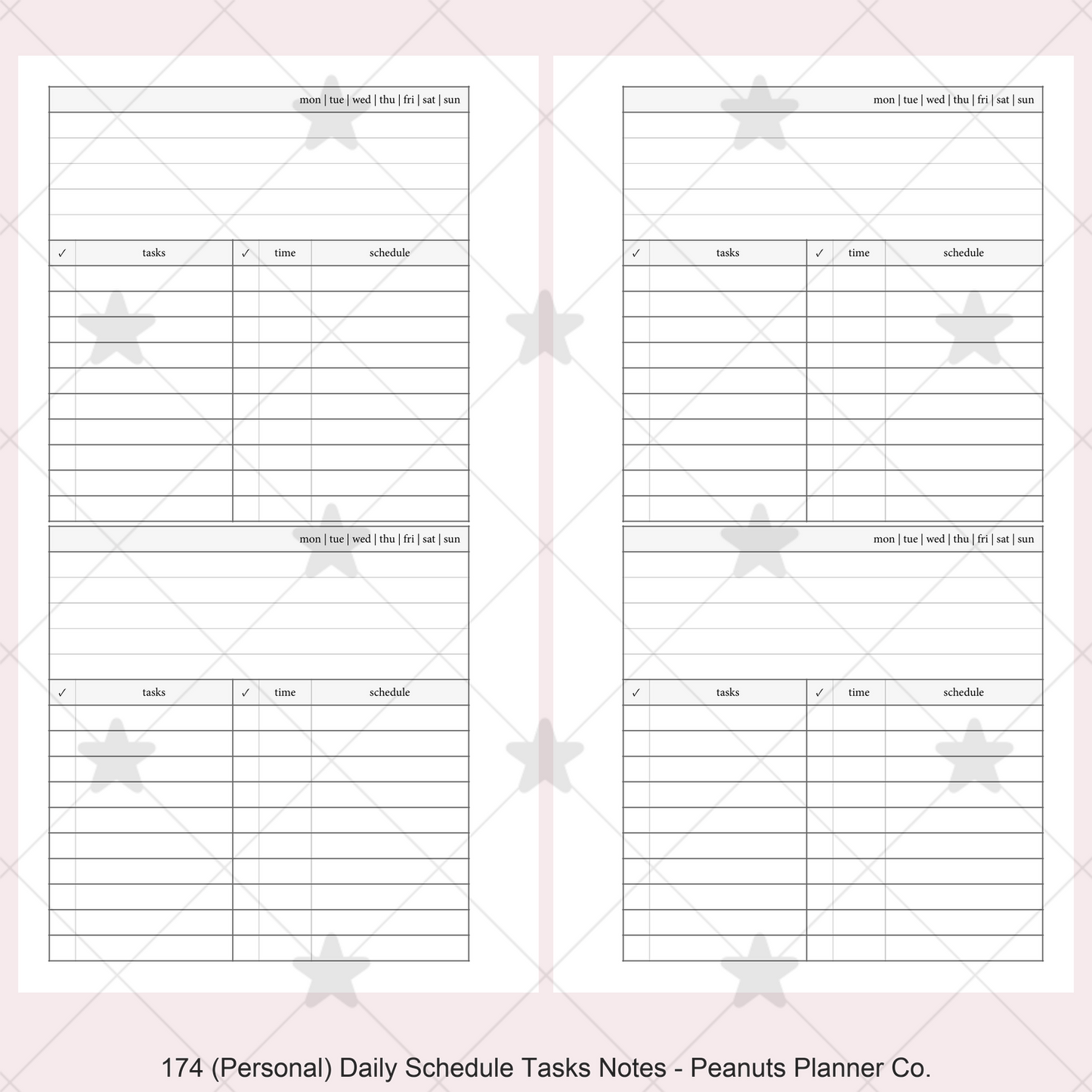 174: Daily w/ Schedule, Tasks, & Notes 2Do1P