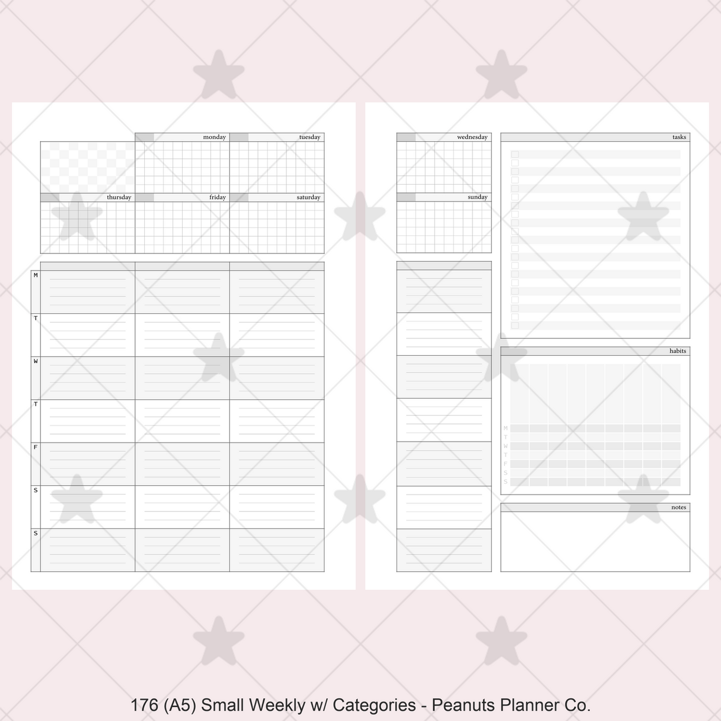 176: Small Weekly Wo2P w/ Categories Habits Tasks