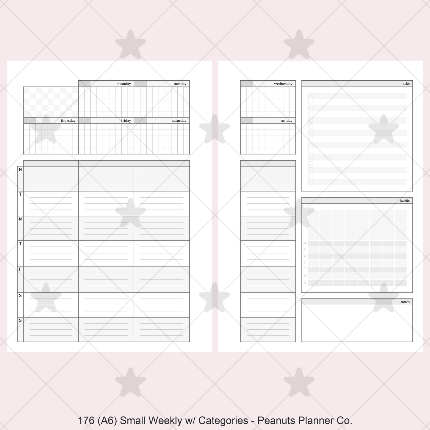 176: Small Weekly Wo2P w/ Categories Habits Tasks