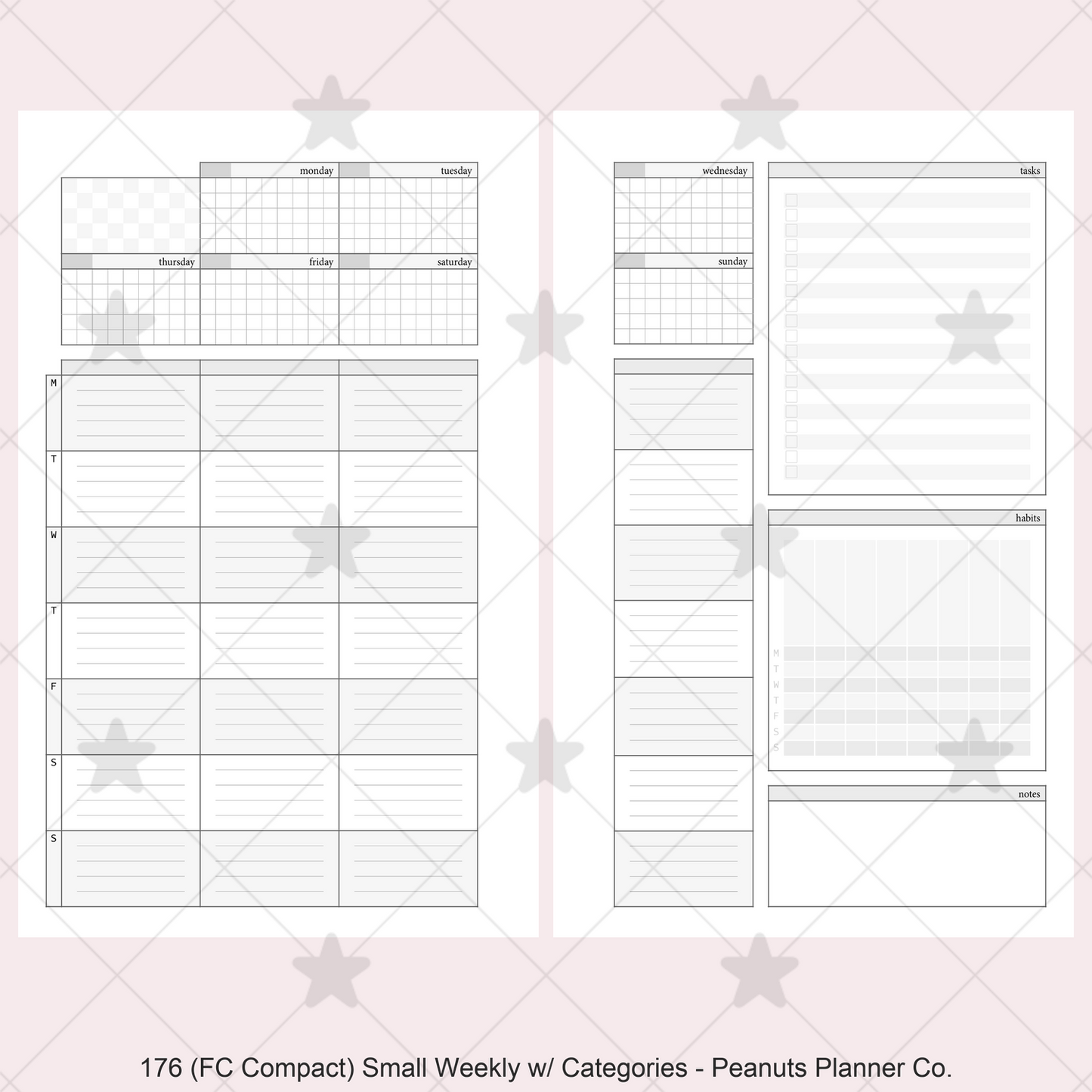 176: Small Weekly Wo2P w/ Categories Habits Tasks
