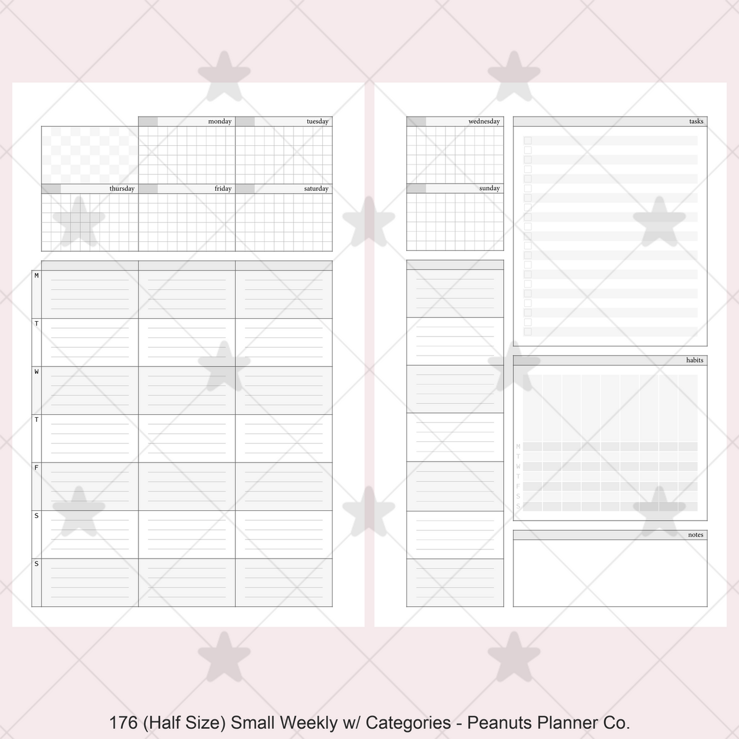 176: Small Weekly Wo2P w/ Categories Habits Tasks