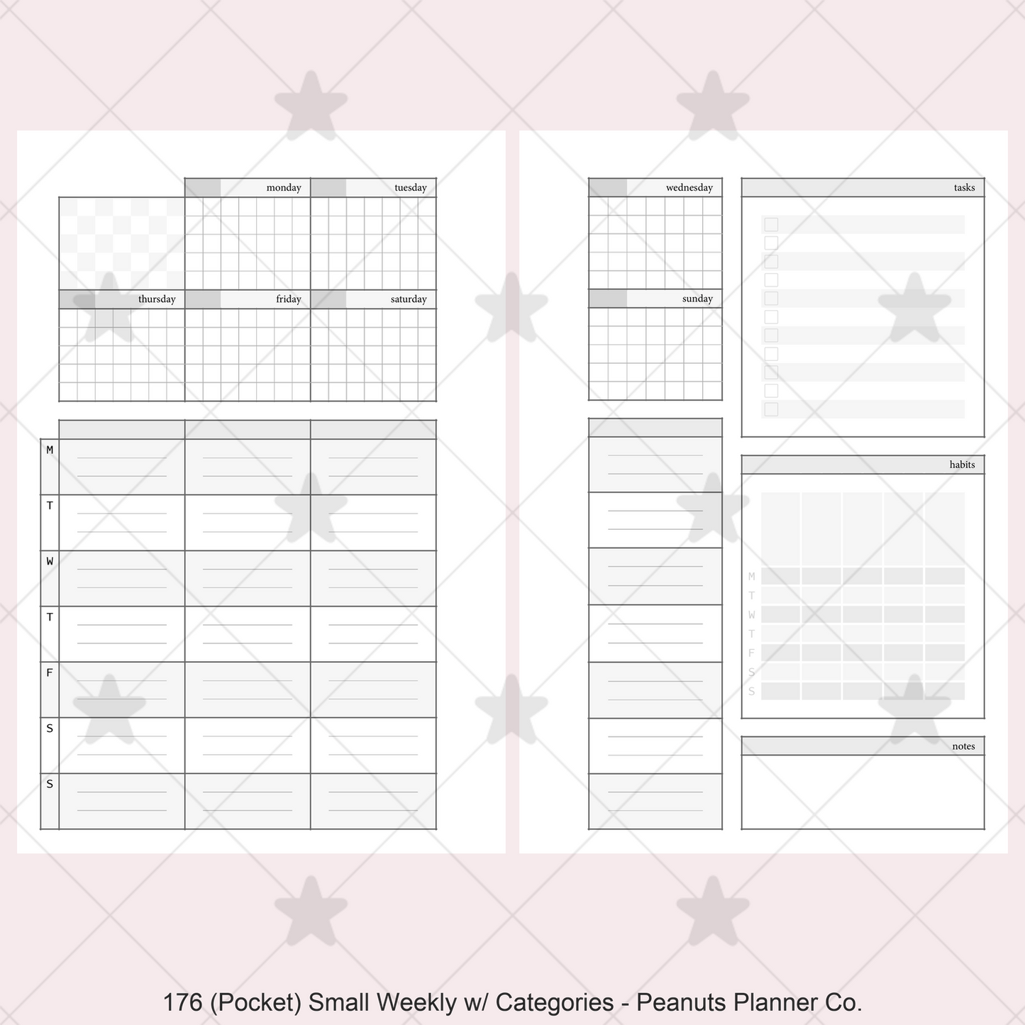 176: Small Weekly Wo2P w/ Categories Habits Tasks