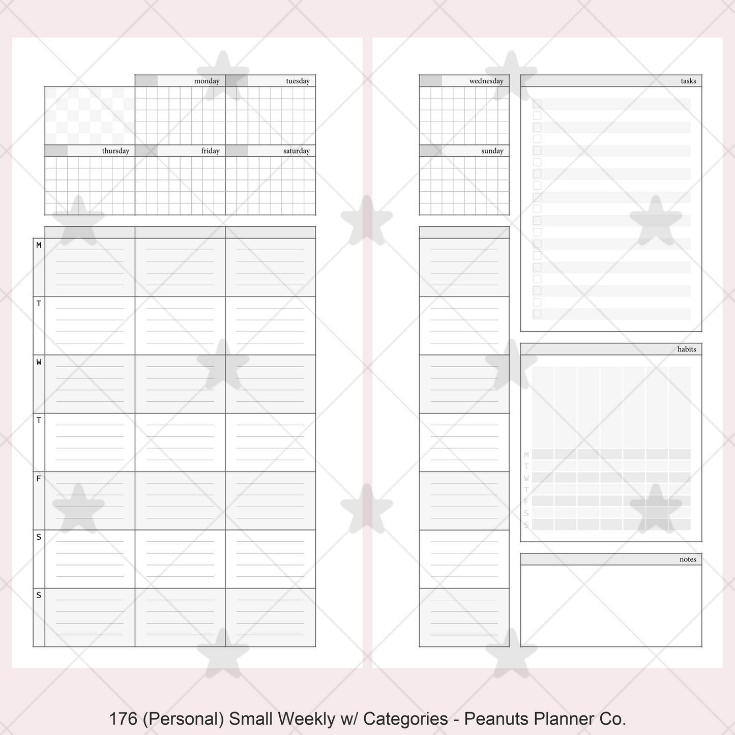 176: Small Weekly Wo2P w/ Categories Habits Tasks