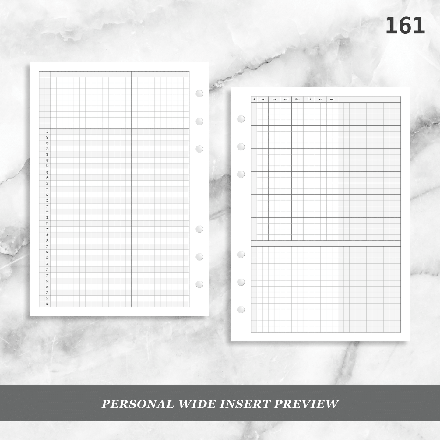 161: Grid Lovers Monthly w/ Daily Habit Tracker Mo2P