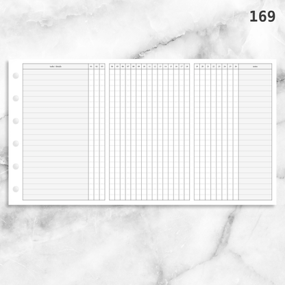 169: 52 Week Foldout Tracker Habit Log