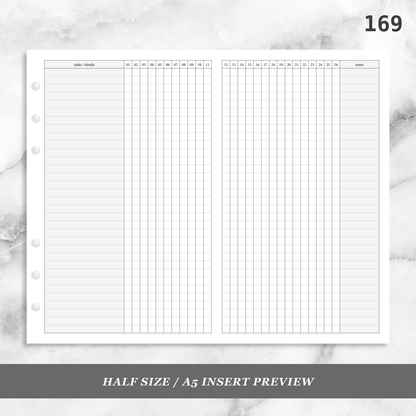 169: 52 Week Foldout Tracker Habit Log