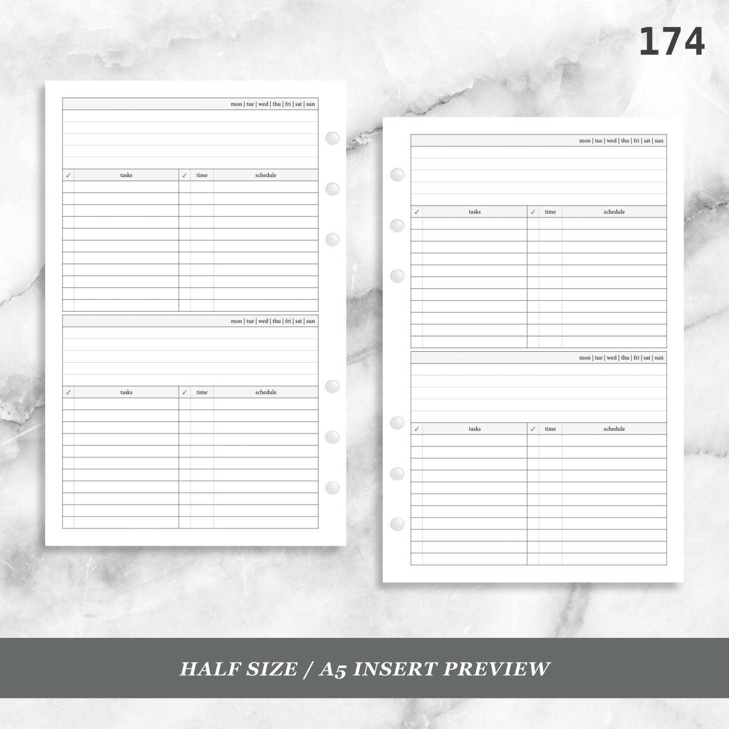 174: Daily w/ Schedule, Tasks, & Notes 2Do1P